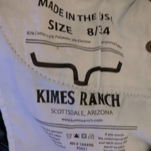 Kimes Ranch Audrey Bootcut Jeans Dark Wash Western USA Made 8x34 J1863 - Picture 9 of 9